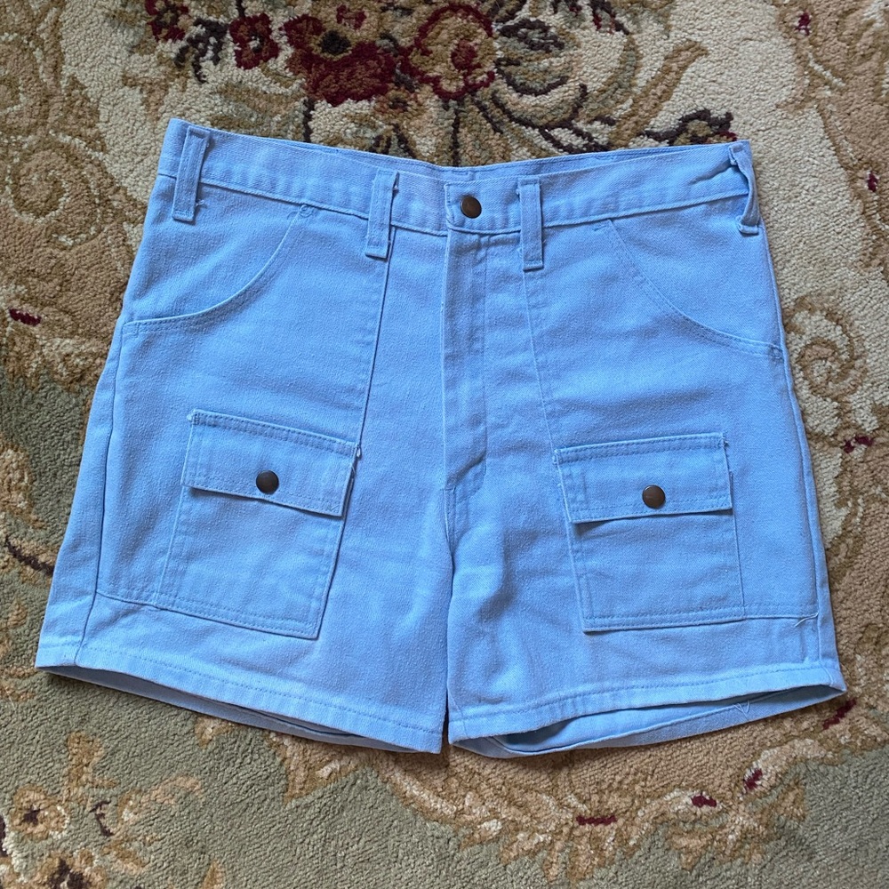 Baby Blue Vintage Soft Denim Shorts